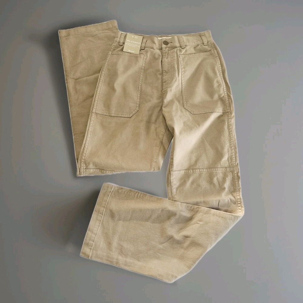 Madewell Straight Leg Pants in Tan